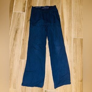 Dickies Wide Leg Flare Pants Scrub Women’s Nursing Small Blue Navy